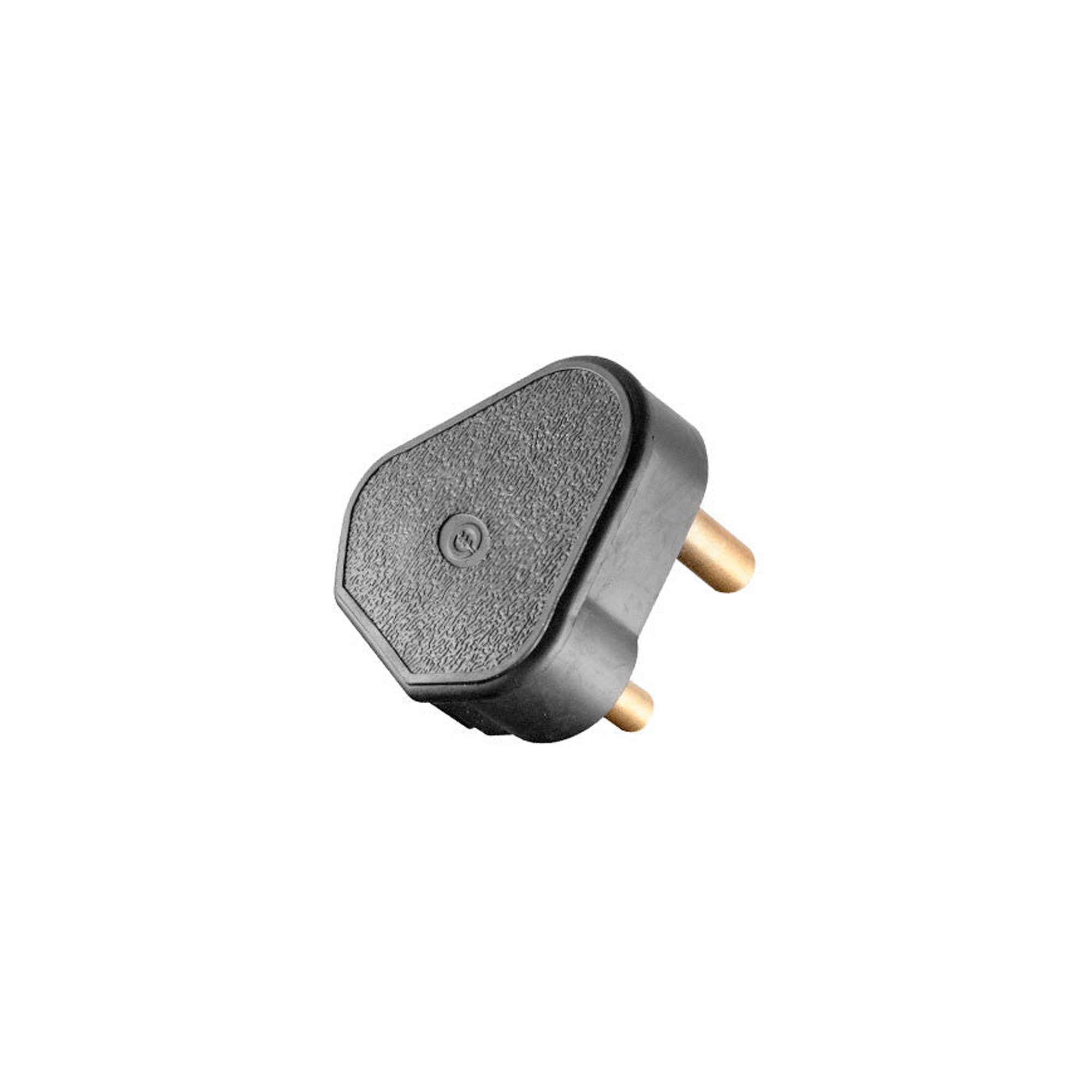 Crabtree Domestic Plug Top 3 Pin 16A Rubber Black