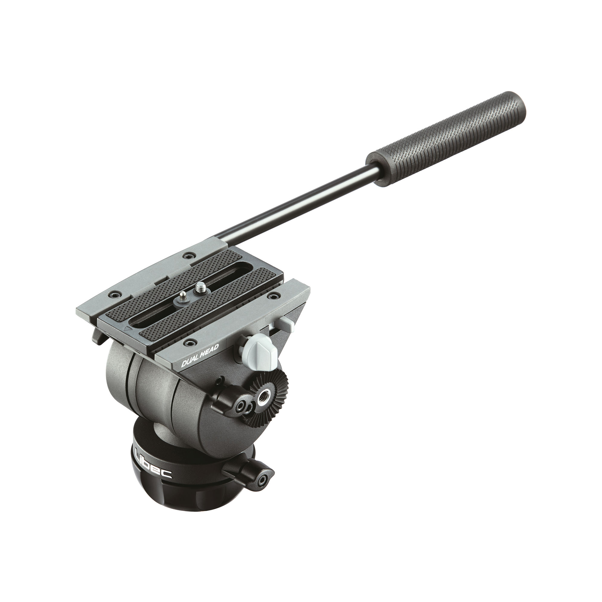 Libec 75mm ball and flat base video head with a pan handle, payload 5kg