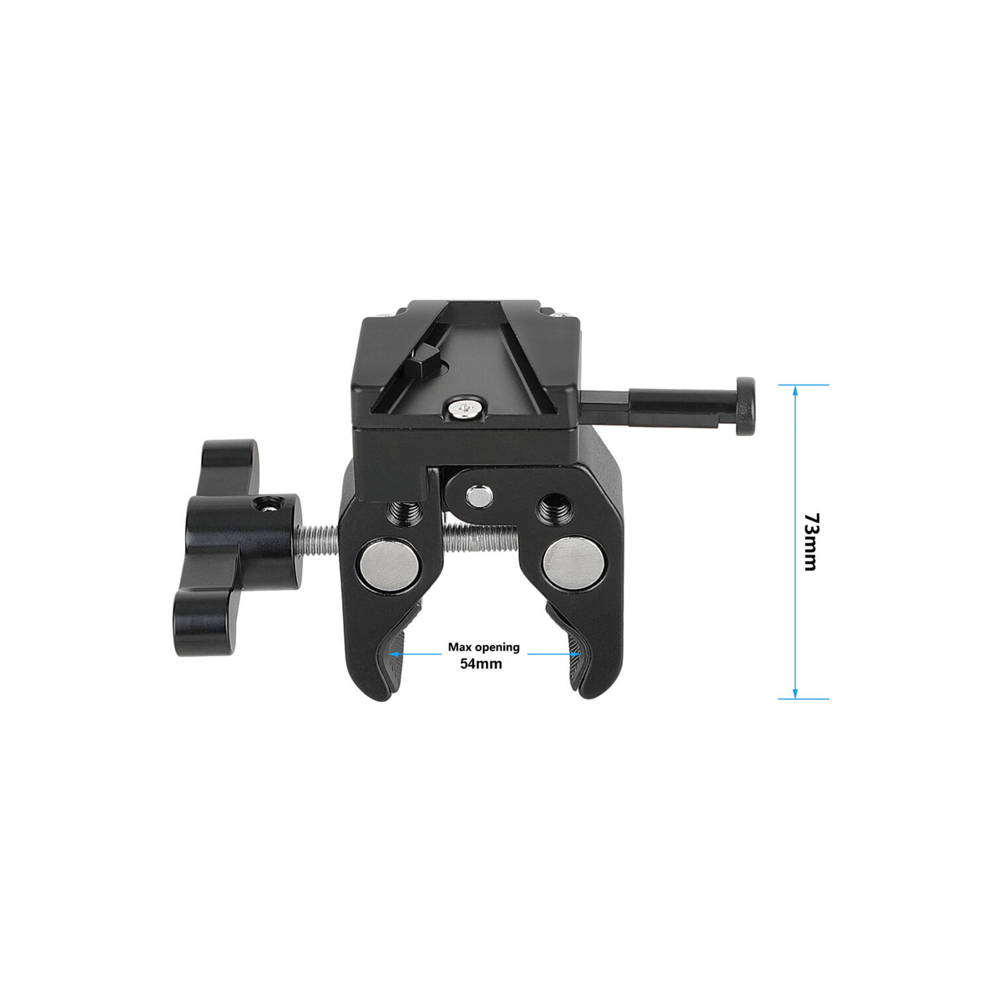 CAMVATE Universal Super Crab Clamp with T-Handle and V-Mount Battery Lock