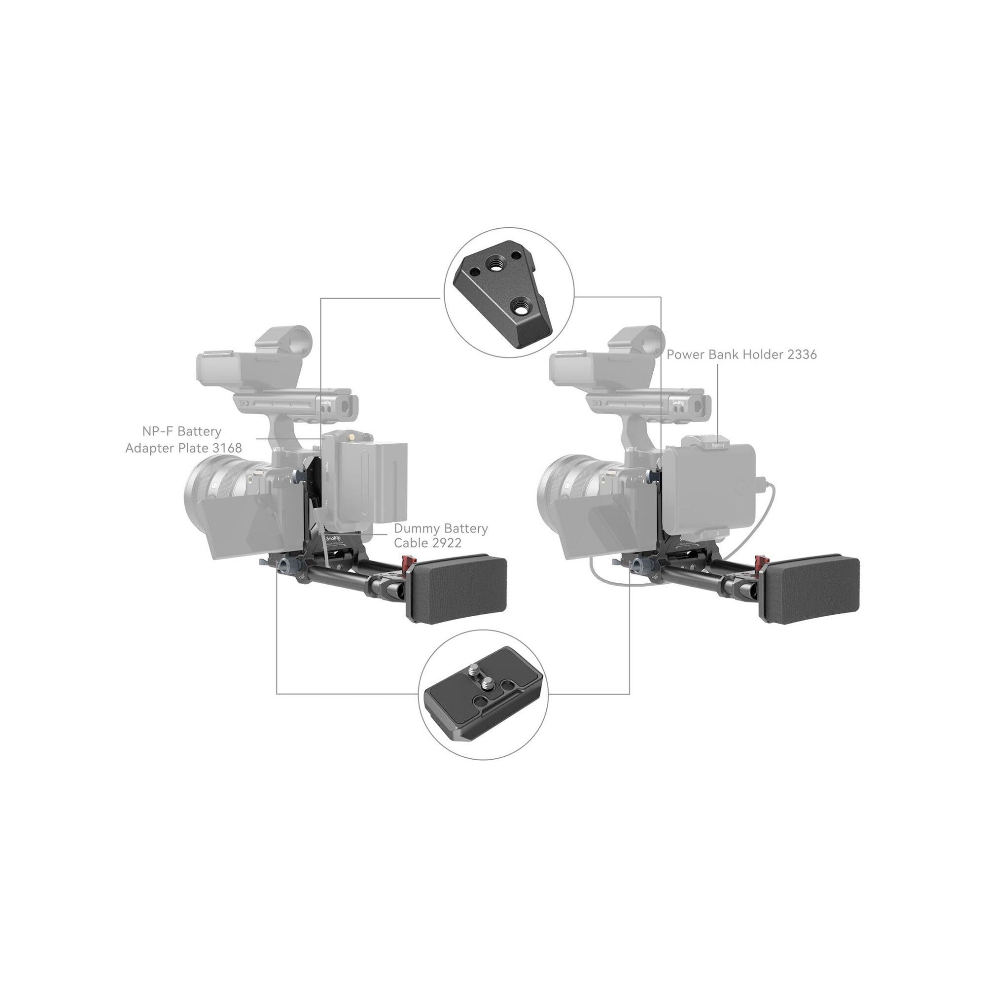 SmallRig Advanced Compact V-Mount Battery Mounting System 4063