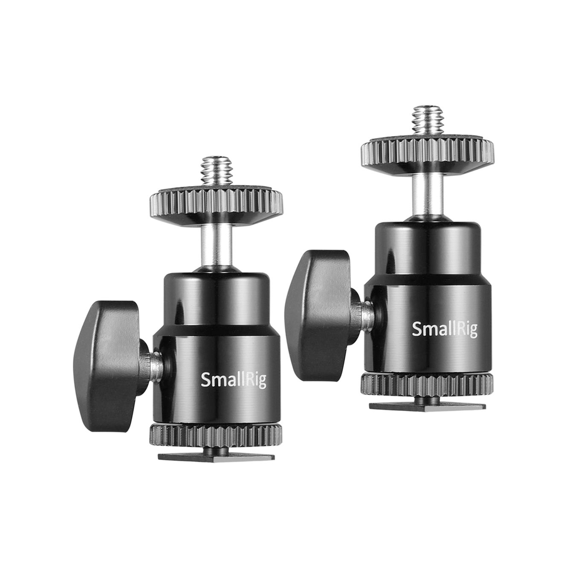 SmallRig Camera Hot Shoe Mount with 1/4"-20 Screw Ball Head (2-Pack)