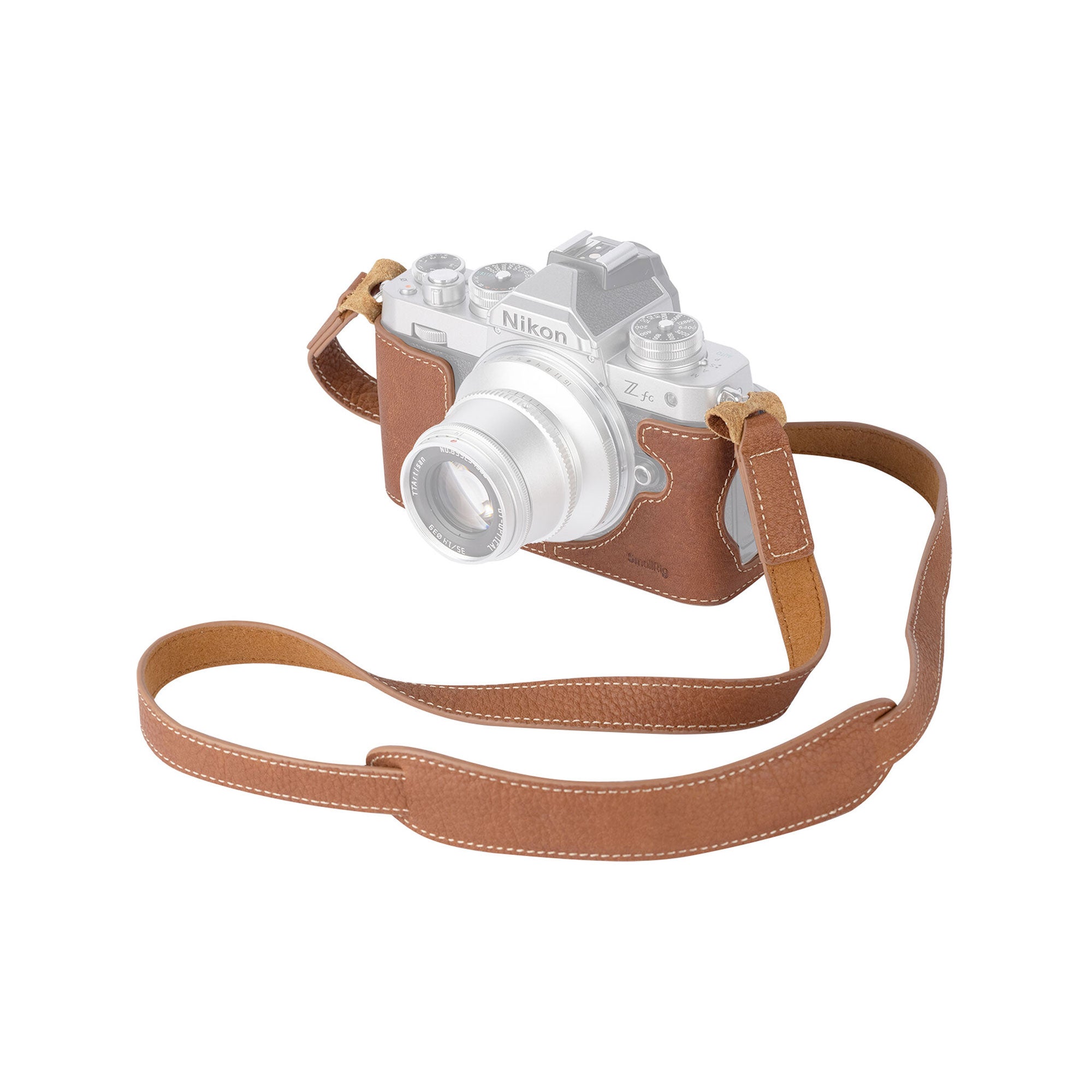 SmallRig Half Camera Leather Case Kit with Shoulder Strap for Nikon Z fc 3481