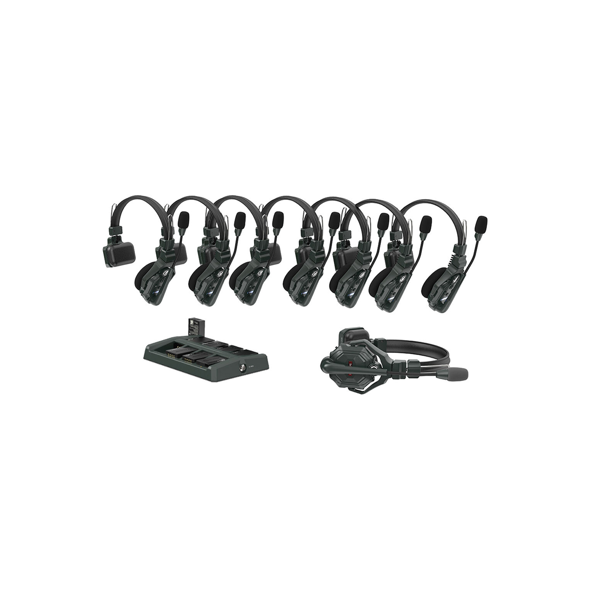 Hollyland Solidcom C1-8S Full-Duplex Wireless DECT Intercom System with 8 Headsets (1.9 GHz) (1 Master + 7 Remote)