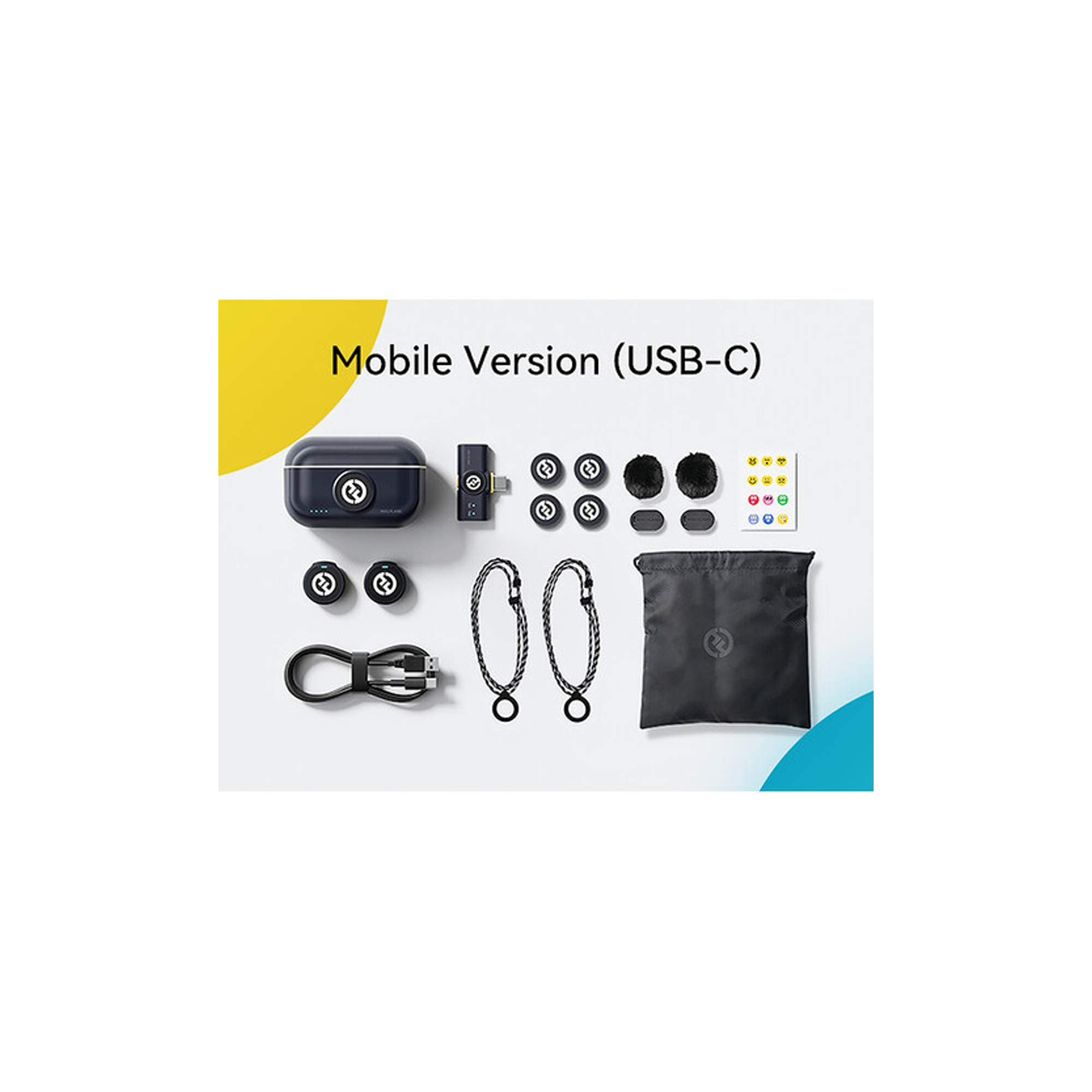 Hollyland LARK M2 DUO Wireless Lavalier Microphone with USB-C Plug (2.4 GHz) Shine Charcoal