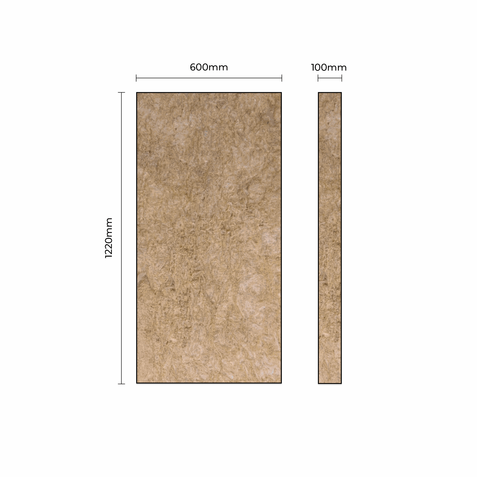 ROCKWOOL60/50 - Rockwool Board, 60kg/m³, 50x600x1200mm