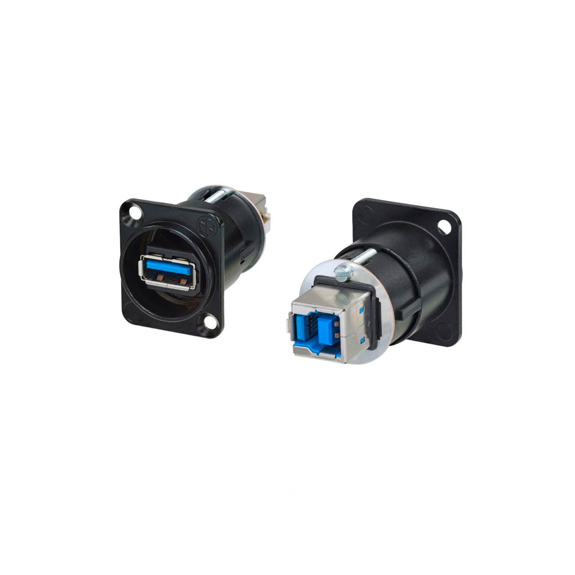 Neutrik USB 3.0 compatible / USB Connectors - Black