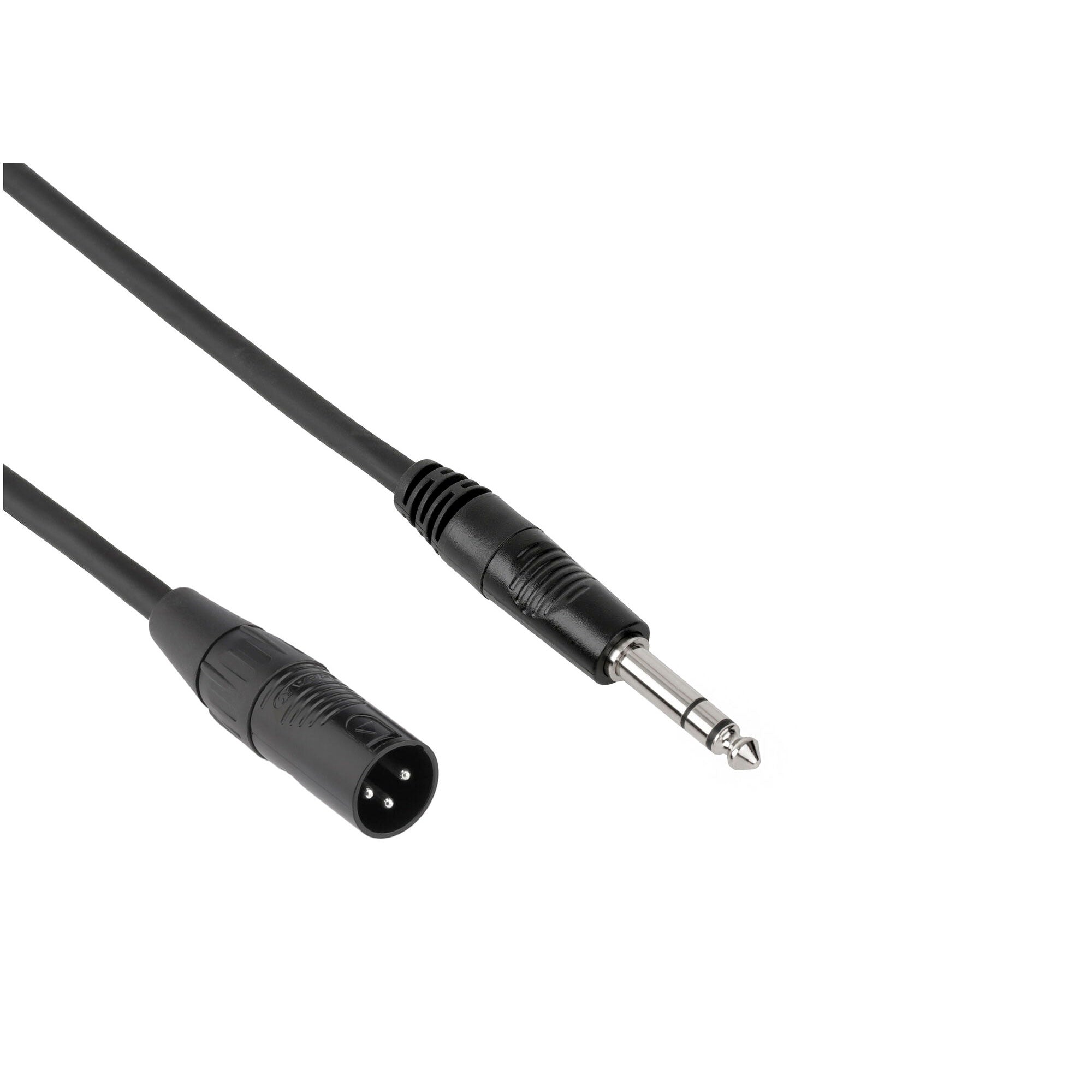 Kirlin Microphone Cable 1M 20AWG XLR M-M Stereo Jack Black