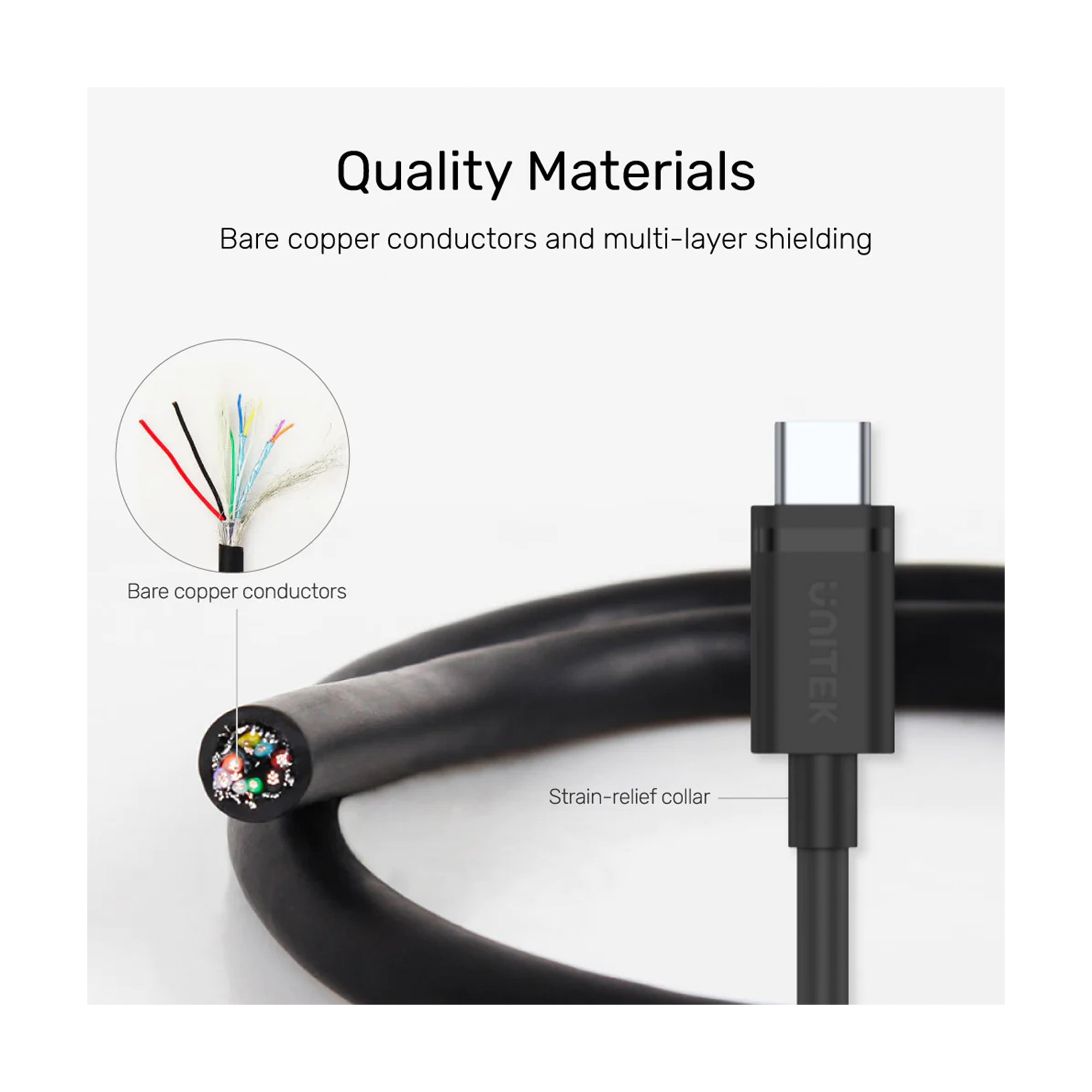 Unitek 1m USB 3.0 to USB-C Charging Cable Y-C474BK